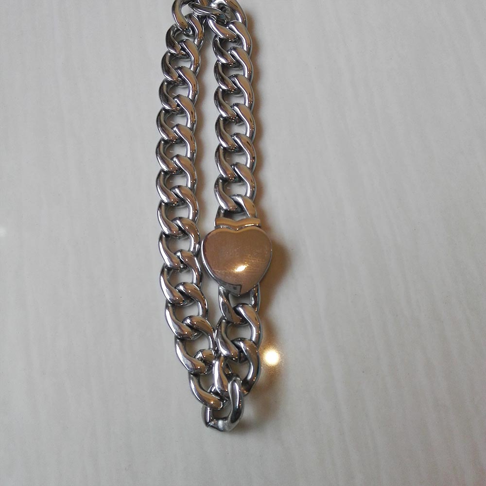 Heart Lock Bracelet & Key Necklace Set