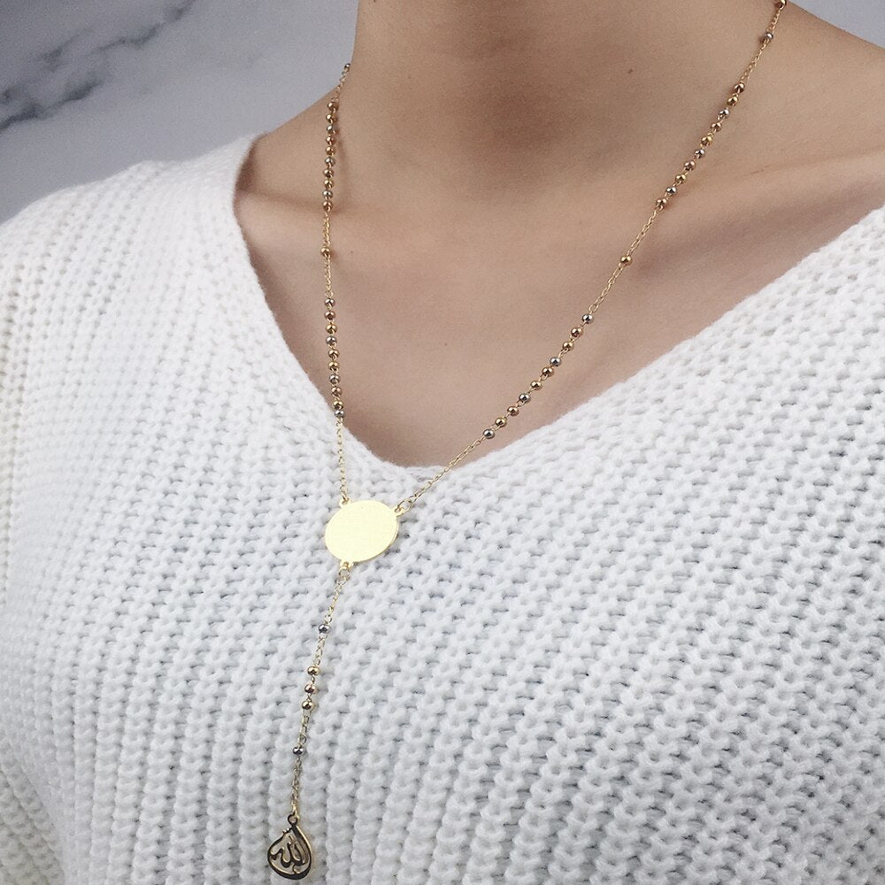 Muslim Arabic Printed Pendant Necklace