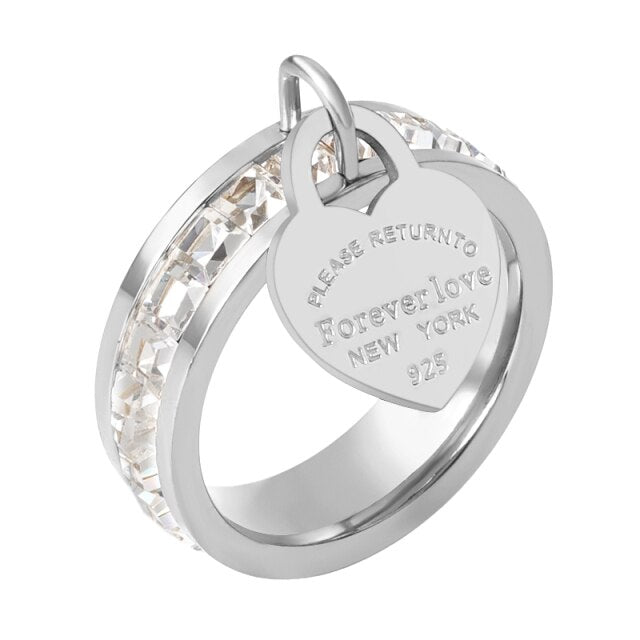 CZ Stones Gold Plating Crystal Ring