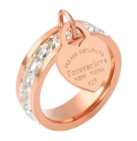 CZ Stones Gold Plating Crystal Ring