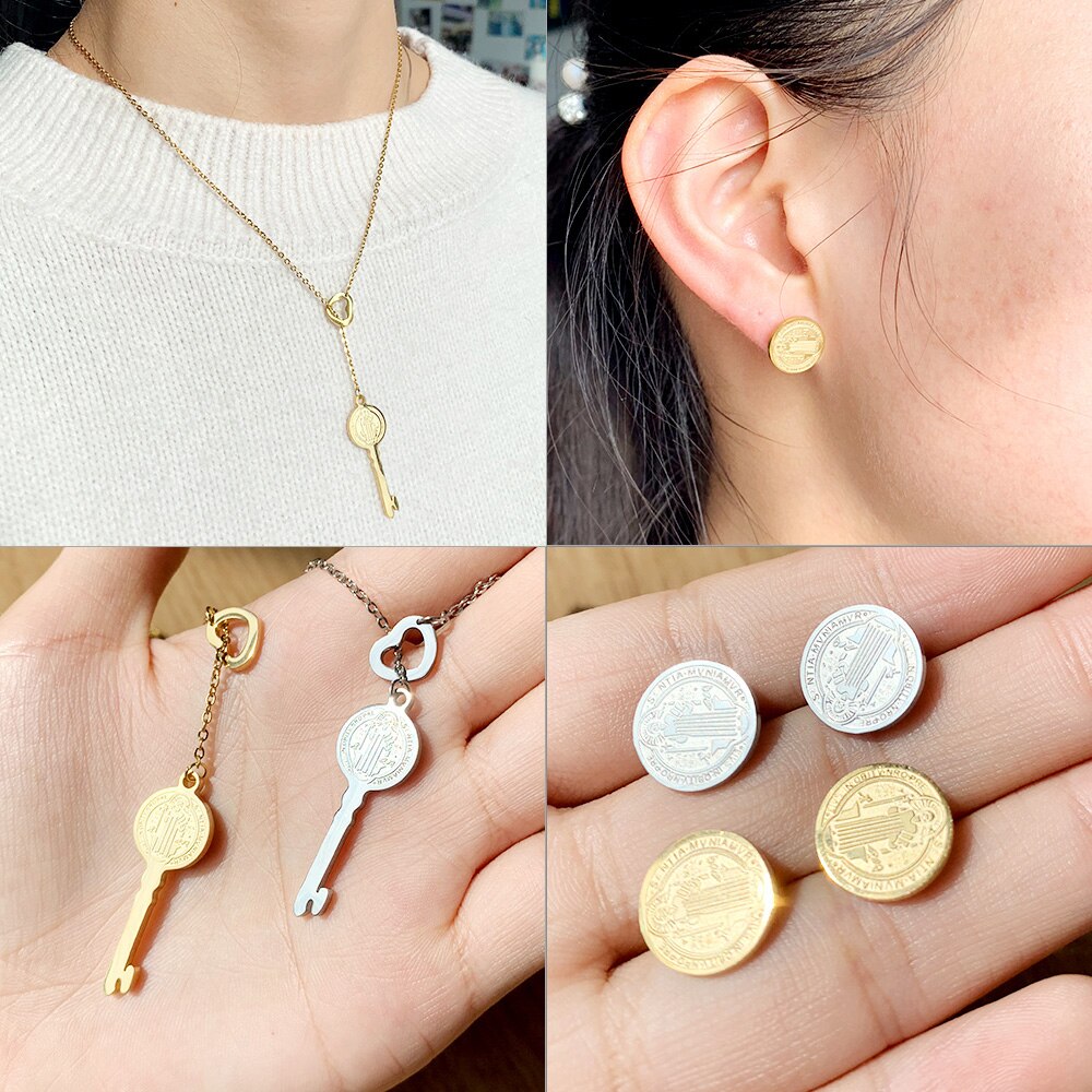 San Benito Holy Key Necklace & Earring