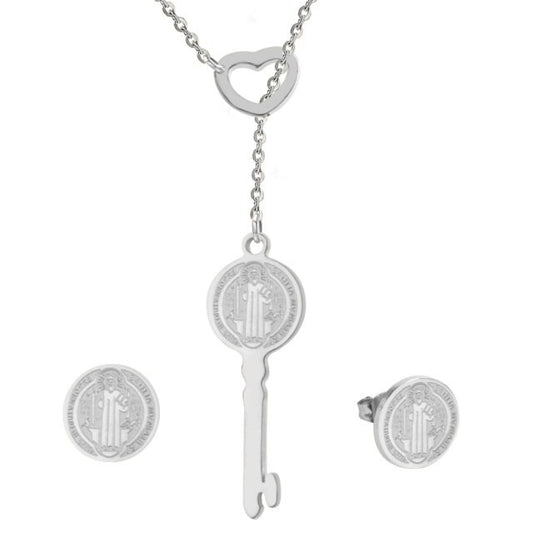 San Benito Holy Key Necklace & Earring