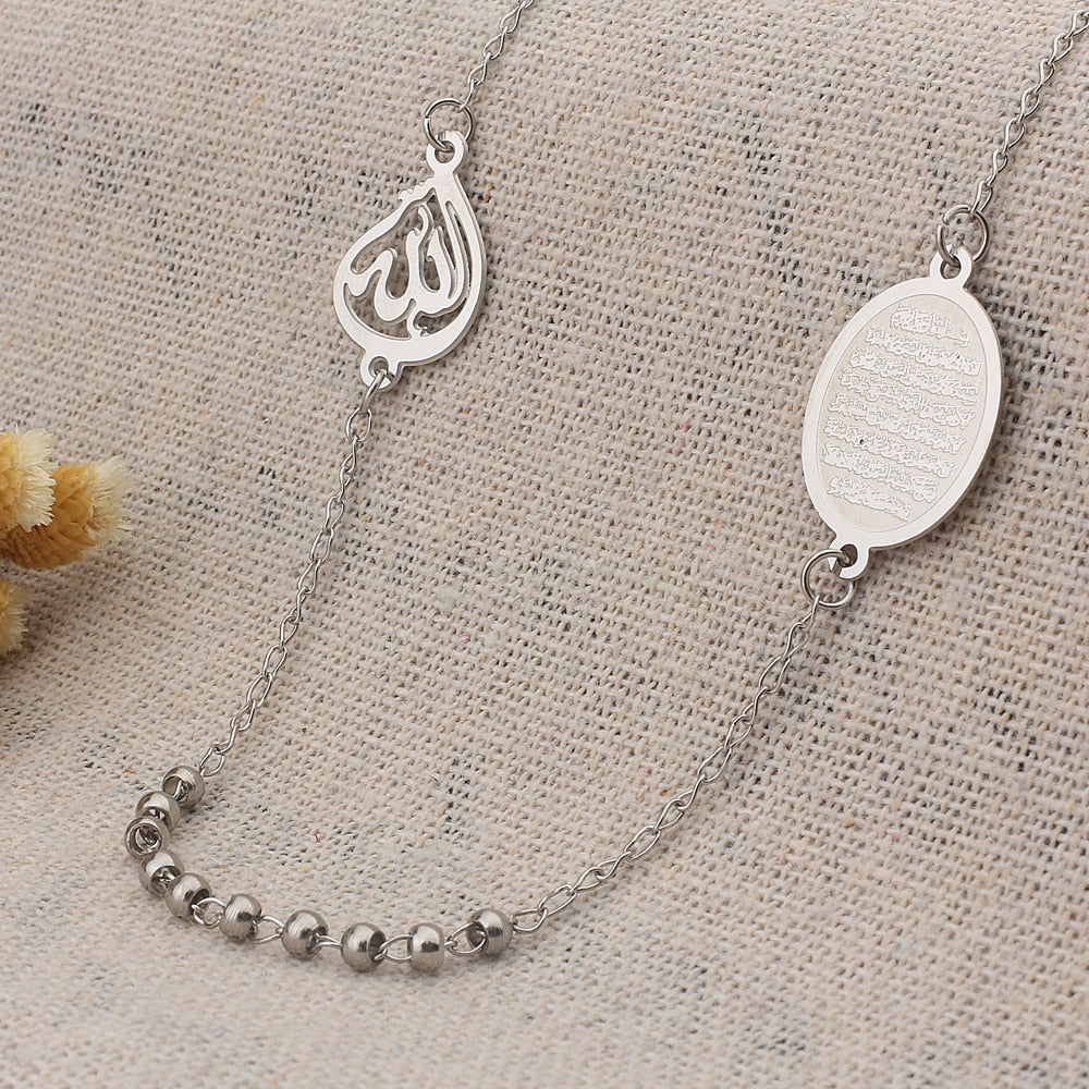 Muslim Arabic Printed Pendant Necklace