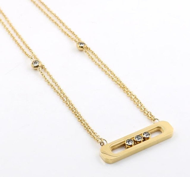 CZ  Rhinestones Necklace