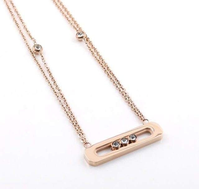 CZ  Rhinestones Necklace