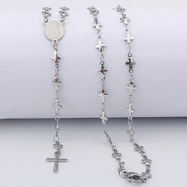 Cute Cross Virgin Mary Pendant Necklace