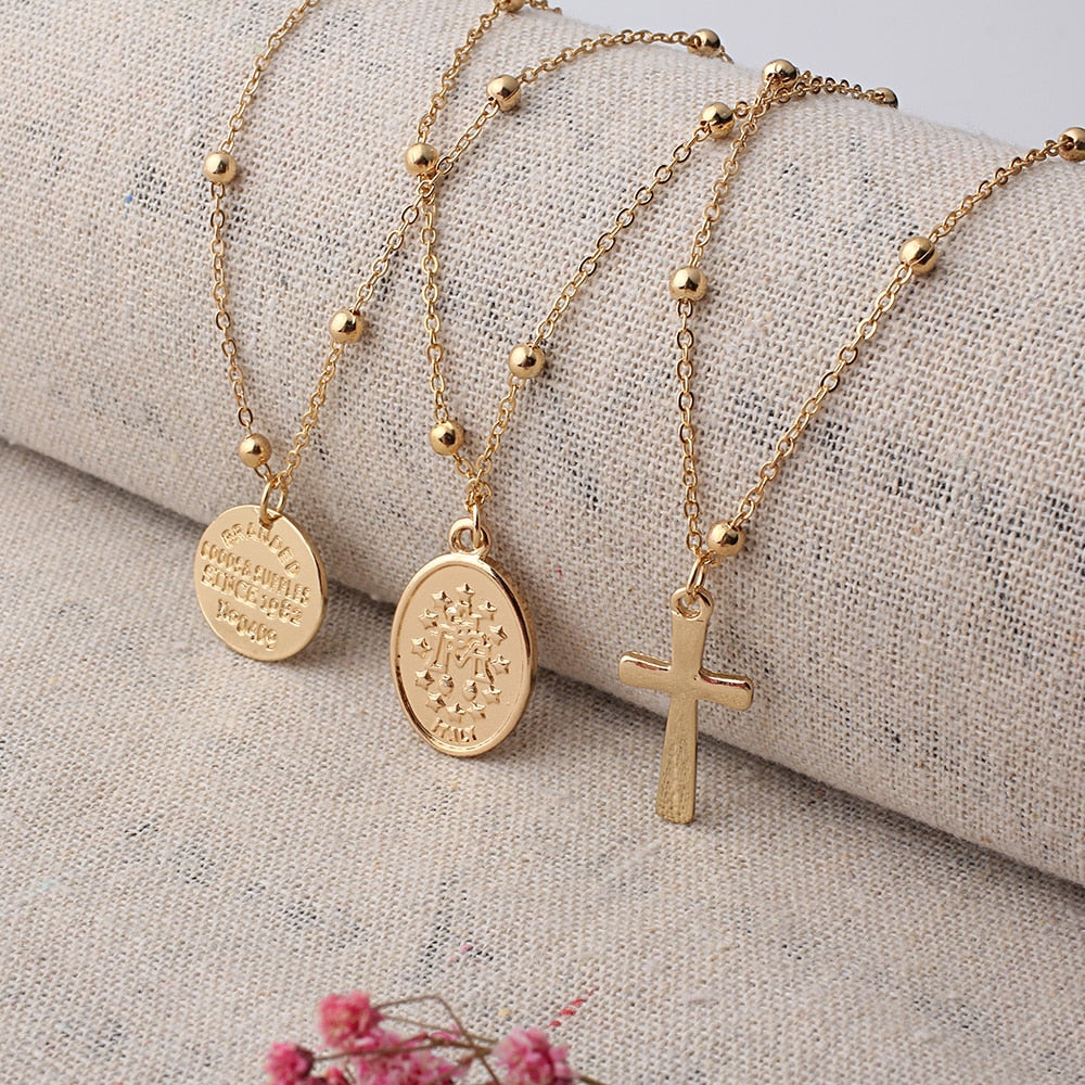 Cross Virgin Mary  Necklace