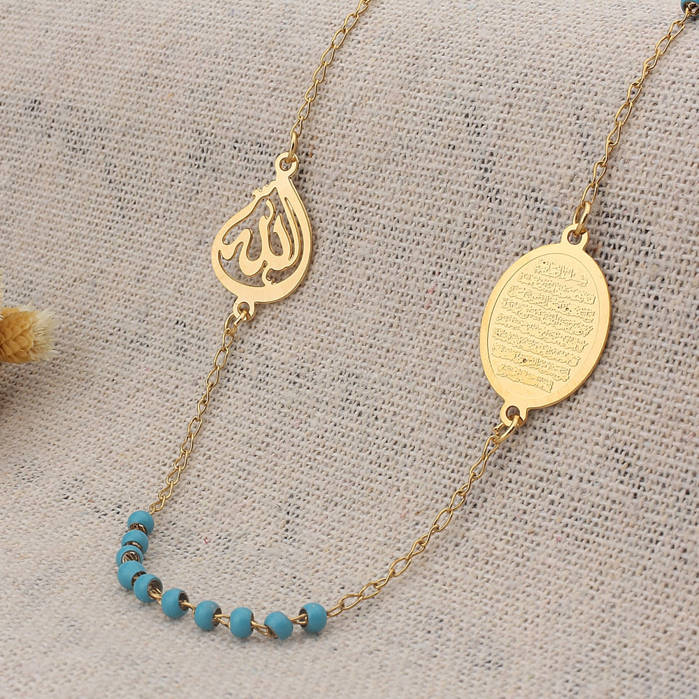 Muslim Arabic Printed Pendant Necklace