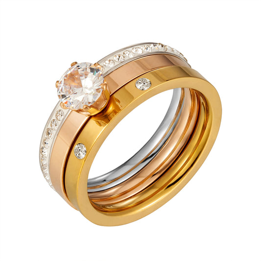 CZ Stone Luxury Mix Color Ring