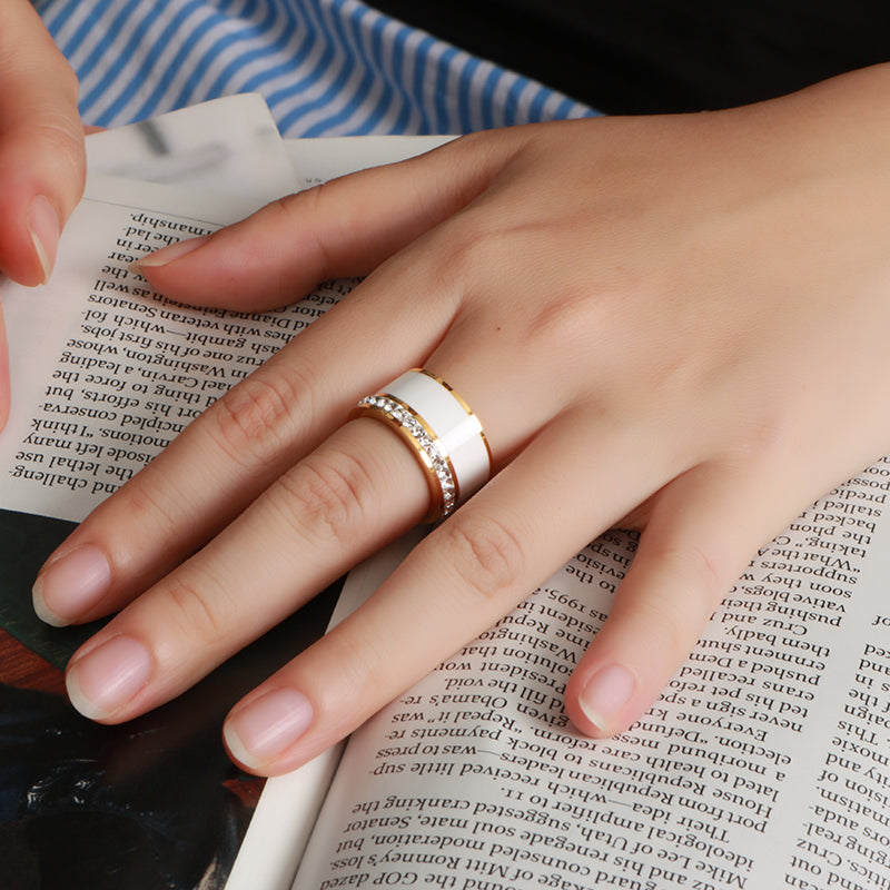 Luxury Resin Ceramic Ring