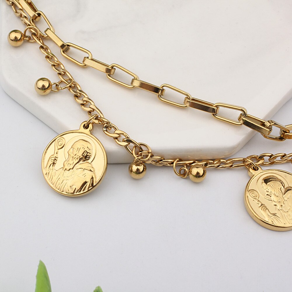 San Benito Medal Charm Bracelet