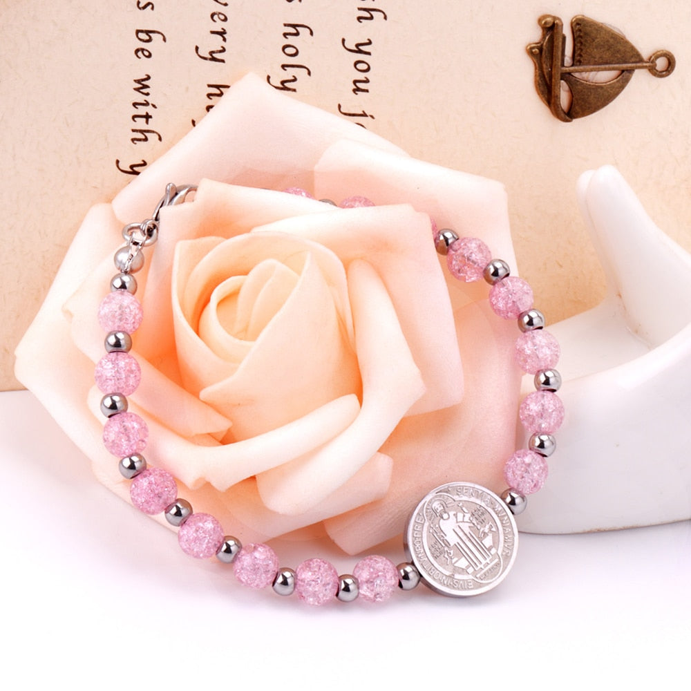 Catholic Religious Saint Benedict Medal Bracelet