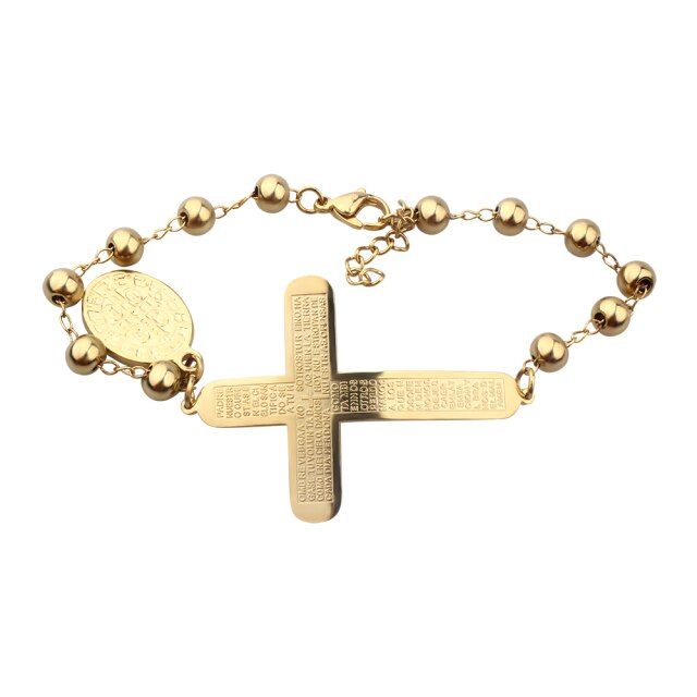 Cross Rosary Beads Bracelet