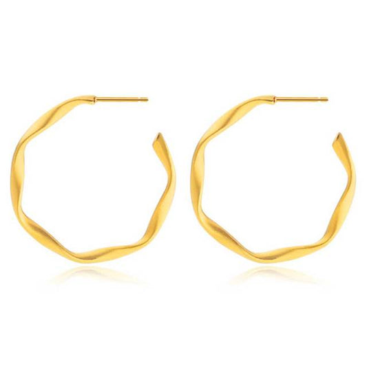 Round Circle Twisted Earring