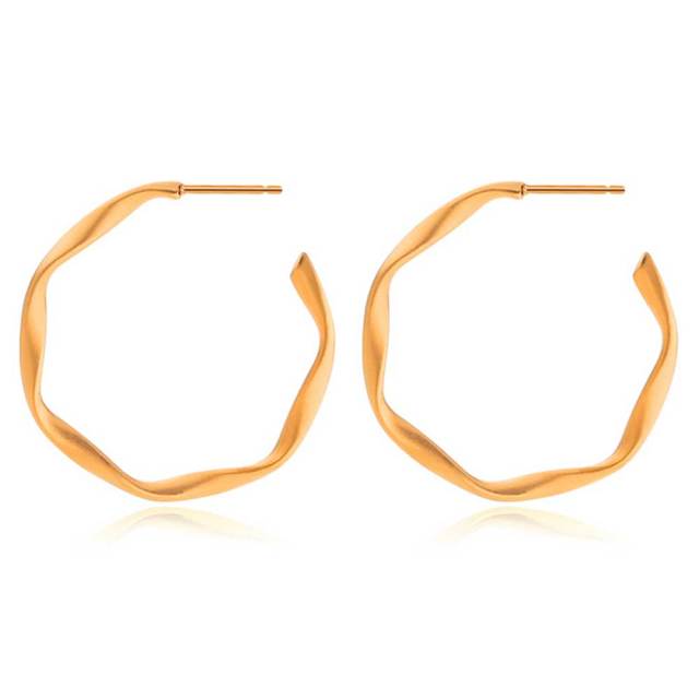 Round Circle Twisted Earring