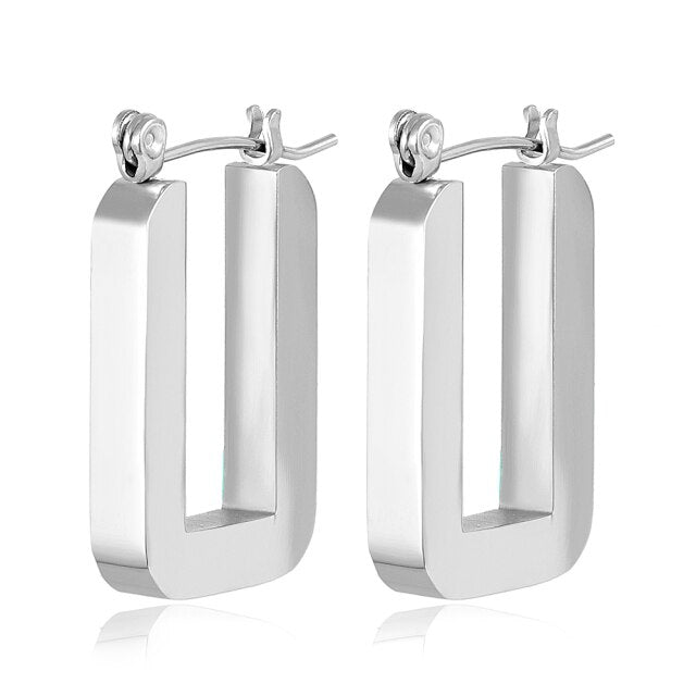 Minimalist Geometric U Shaped Earring