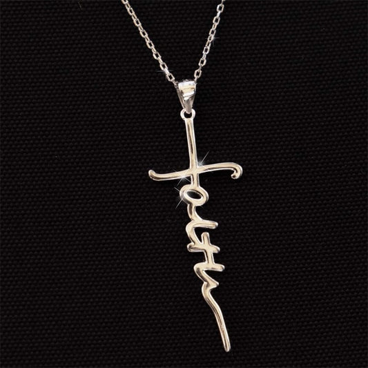 Custom Cross Name Necklace