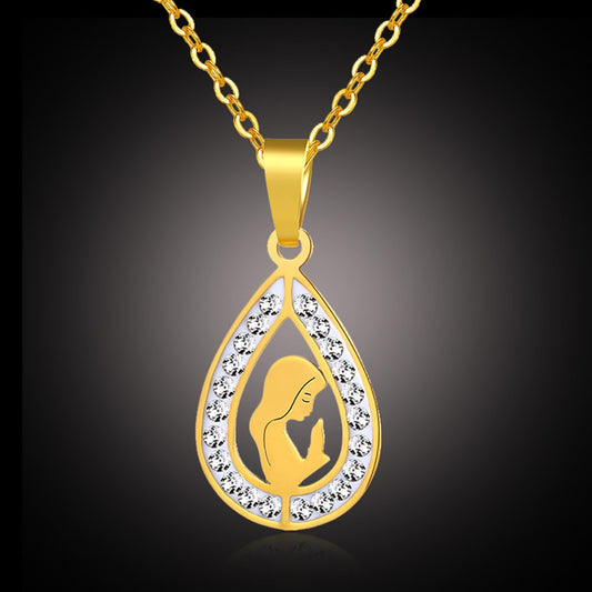 Cubic Zirconia Drop Pendant Necklace