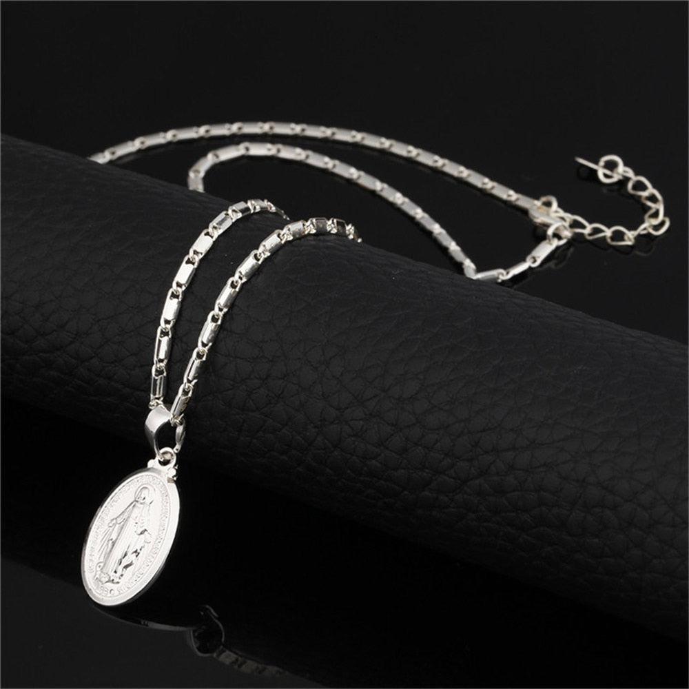 Virgin Mary Jewelry Set Necklace & Earrings Sets