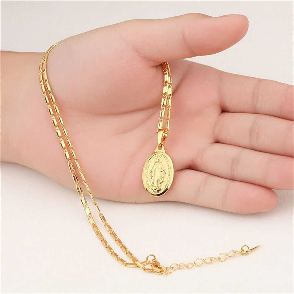 Virgin Mary Jewelry Set Necklace & Earrings Sets