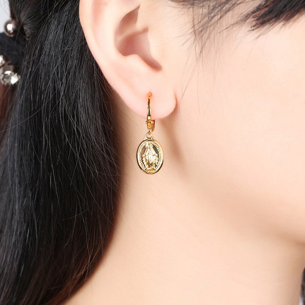 Virgin Mary Jewelry Set Necklace & Earrings Sets