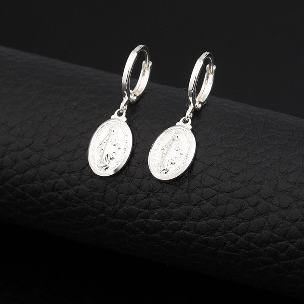 Virgin Mary Jewelry Set Necklace & Earrings Sets