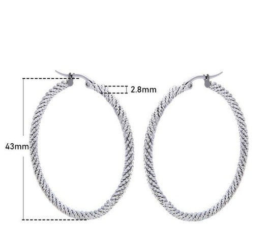 Round Circle Twisted Earring