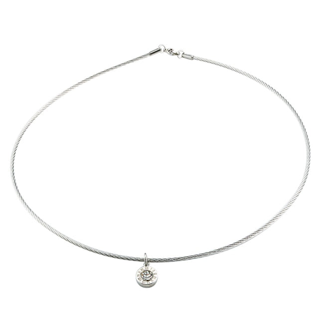 Crystal Roman Letter Choker Necklace